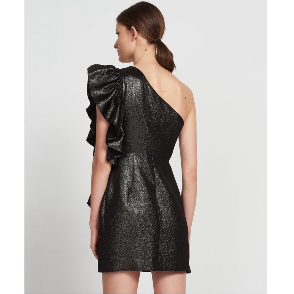 Sandro Effie Ruffled Metallic Dress - Picture 3 of 8